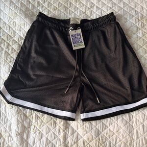 Madison Black Mesh Athletic Shorts